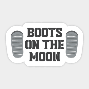 Boots on the Moon Sticker